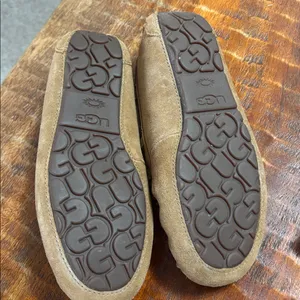 UGG Chestnut Suede Shearling Moccasins with Bow thumbnail 4