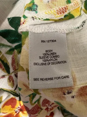 John Mark Womens L Top Linen Lace Floral Embroidered Tunic Multicolor Boho thumbnail 6