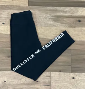 Hollister Black Cotton Leggings Size M Athleisure thumbnail 1
