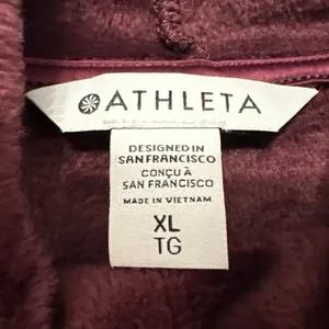 NEW Athleta Womens XL Spiced Cabernet Heather Cozy‎ Karma Funnel Neck Sweatshirt thumbnail 6