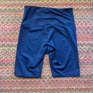 Onzie Navy Blue Bike Shorts Pilates Yoga Athletic 8” thumbnail 4