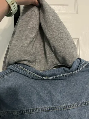 Amazon Hooded Jean Jacket thumbnail 3