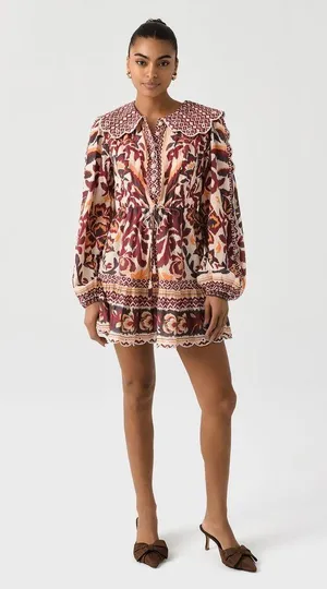 Farm Rio Long Sleeve Button Front Minidress, Small, $260 thumbnail 12