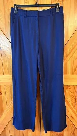 DKNY Pants Womens 6 Blue Wide Leg Pockets Dress Pants (4653) Read thumbnail 1