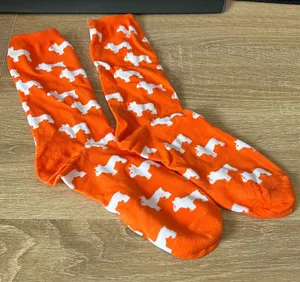 Dog print crew socks Orange thumbnail 1