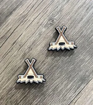 Hockey Sticks Team Sports Charm For Crocs Shoe Charms Bracelet - 2 Pieces thumbnail 2