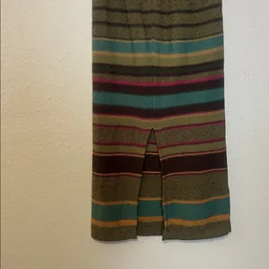 DOUBLE‎ D RANCH- Southwest Stripped Knit Maxi Skirt Linen/ Nylon Blend Size XS thumbnail 6