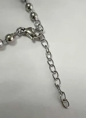 Anthropologie Gold Silver Plated Dangling Coins Necklace Beaded Chain stainless steel jewelry thumbnail 3