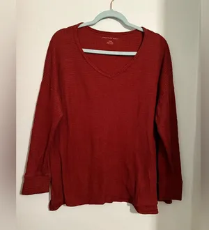 American Eagle Waffle Long Sleeve Shirt thumbnail 1