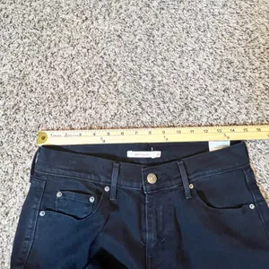 Levis 505 Straight‎ Leg Jeans Womens 28 Black Stretch Mid Rise Denim Pants thumbnail 4