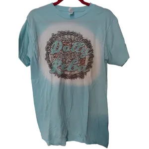 Diva Like Dolly Rebel Like Reba Graphic Tee Medium Blue Blend Unisex Crewneck Sh thumbnail 1