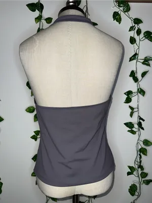 Have It All Backless Halter Top by Intimately Free People Grey thumbnail 2