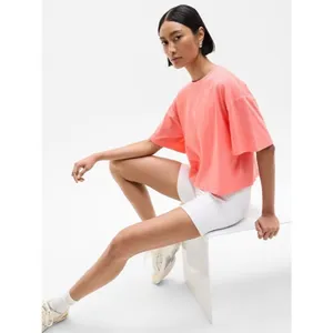 Athleta S True Cotton Crop Tee Mimosa Pink Small thumbnail 3