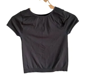 Intimately Free People short sleeved cropped brown shirt stretch nylon womens XS thumbnail 1
