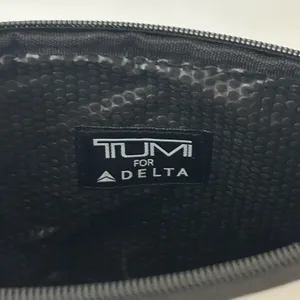 TUMI Delta Grey Pouch 8" Zippered‎ Soft Travel Case Toiletry w/Contents UNUSED thumbnail 2