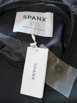 NWT $228 Spanx Women's Ponte Bomber Jacket Long Sleeve Classic Black Small thumbnail 5