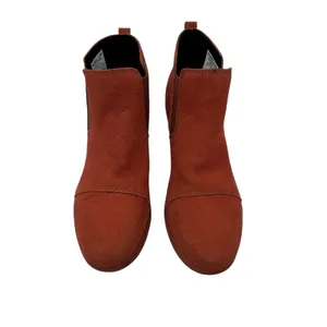 Sorel Evie Booties Boots Pull-On Wedge Heel Waterproof Suede Red‎ Size US 8 thumbnail 3