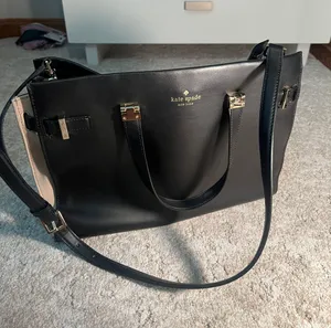 Staci Black Nude Leather Large Satchel Shoulder Bag thumbnail 10