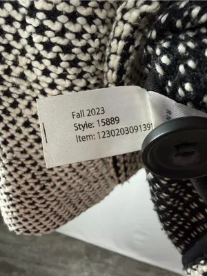 Marine Layer Birdseye‎ Knit Button Front Blazer Black White Size Small thumbnail 6