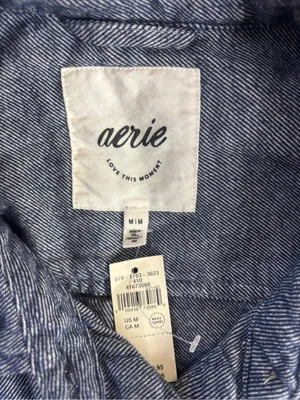 Aerie Anytime Fave Twill Shirt size medium NWT thumbnail 4