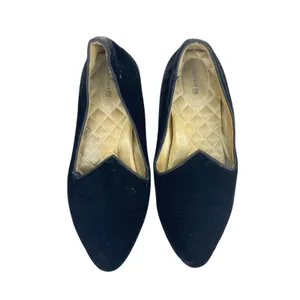 Birdies The Starling Black Velvet Pointed Toe Slip On Flats Loafers Shoes Sz 10 thumbnail 2