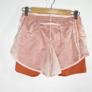 Nike Pink Orange Icon Clash Tempo‎ Luxe Mid-Rise Running Shorts Womens Size XS thumbnail 2