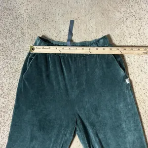 Vuori Womens‎ Wide Leg Corduroy Velvet Pants Green High Rise XS VW4075 thumbnail 5