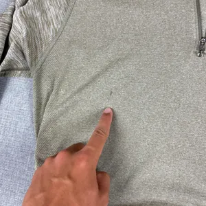 Lululemon Hoodie Mens L Green‎ 1/4 Zip Stretch Your Head Lightweight thumbnail 5