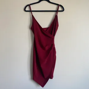 Asymmetrical Bodycon Dress Red thumbnail 2