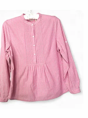L.L. Bean Women’s Pin Tuck Pleated Long Sleeve Poplin Top Blouse Size S Regular thumbnail 2