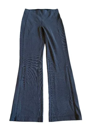 Lululemon Ribbed Zip Flared Pants Brushed Softstreme Athletic Size 8 Women's thumbnail 1