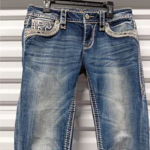 Rock Revival Ferry Skinny Jeans Size 27 Blue Low Rise Y2K Festival Retro Denim thumbnail 6