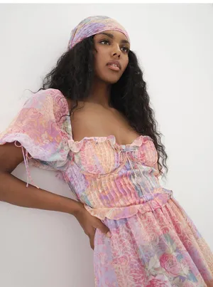 For Love And Lemons Odessa Pastels Forever Dress thumbnail 4