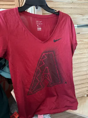 Nike Women’s Maroon V-Neck Diamondbacks Graphic Tee Large thumbnail 1