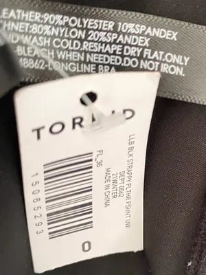 Torrid NWT Unlined Longline Underwire Bralette Black Faux Leather size 0 thumbnail 7