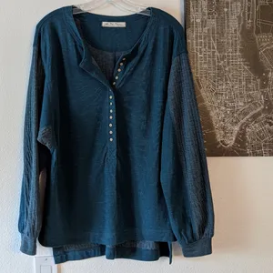 {Free People} New We The Free Back At It Henley thumbnail 3