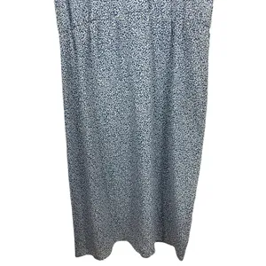 VTG 80s Joy Gordon Midi Blue White Semi Sheer Short Sleeve Nautical Dress 12 thumbnail 4