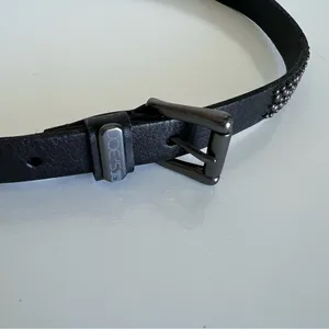 Joe’s Jeans Women’s Handmade Genuine Black Leather Studded Belt‎ thumbnail 2