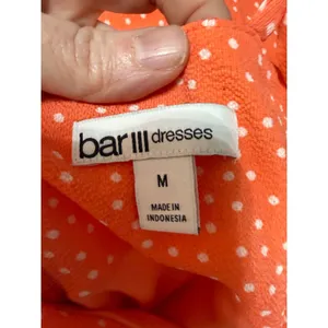 Bar III Orange Polka Dot O Ring Cutout‎ Dress Sundress NWT Size Medium thumbnail 5