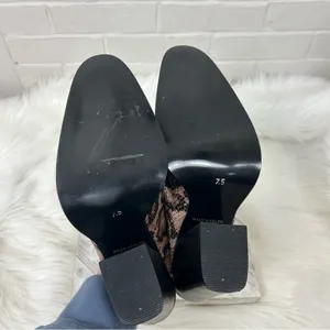 Chinese Laundry Animal Print Faux Snakeskin Heeled Mule Booties Size 7.5 thumbnail 7
