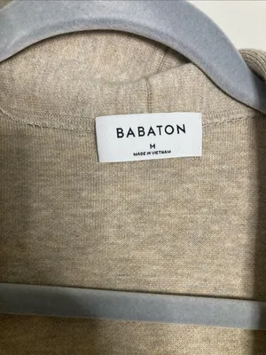 Babaton Oatmeal Long Knit Belted Robe thumbnail 2