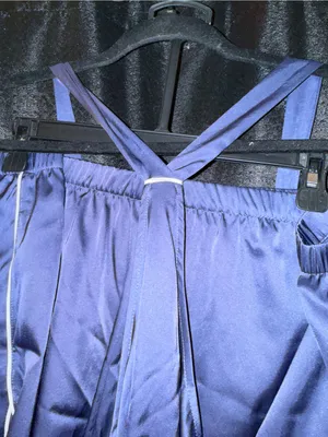 Lavender Blue Satin Slip Shorts Sleep Set (Only have Large now) thumbnail 4