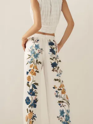 Anthropologie Printed Culottes Pants‎ Size XS Fairycore Tik Tok Famous Feminine thumbnail 3