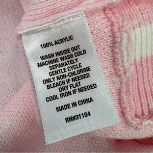 Crown & Ivy Houndstooth‎ Hooded Long Sleeve Poncho Sweater Pink White Large thumbnail 10
