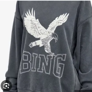 Anine Bing Retro Alto Eagle Graphic Organic Cotton Sweatshirt Washed Gray Black thumbnail 11