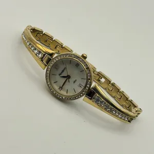 Armitron Now Gold Tone Crystal Bezel Mother Pearl Women’s Watch New Battery thumbnail 4