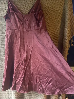 Express Satin Wrap Camisole Dress - Burgundy thumbnail 4