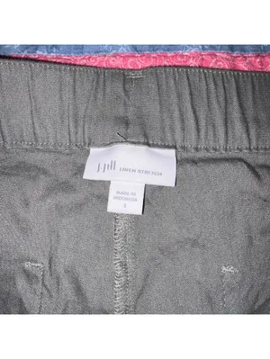 J.Jill $119 Woman S 55% Linen Spandex Blend Wearever Stretch olive cropped pants thumbnail 4