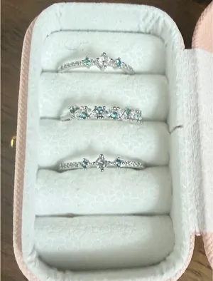 Sterling Silver and blue topaz rings.  thumbnail 1