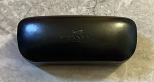 Coach Black Hard Clamshell Sunglasses Case Eyeglasses Protector Logo Case thumbnail 1